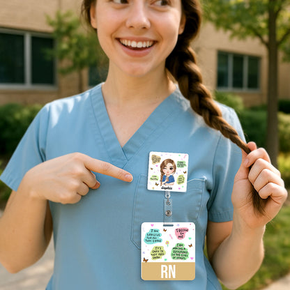 Affirmation Nurse - Personalized Nurse Badge Reel & Buddy Set