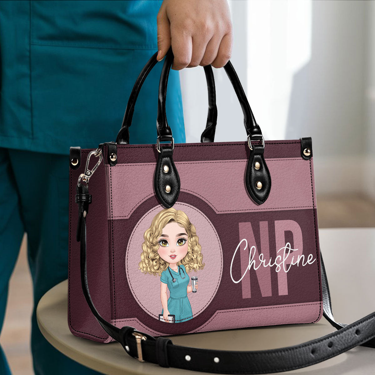 Nursing Professional - Personalized Custom Leather Handbag