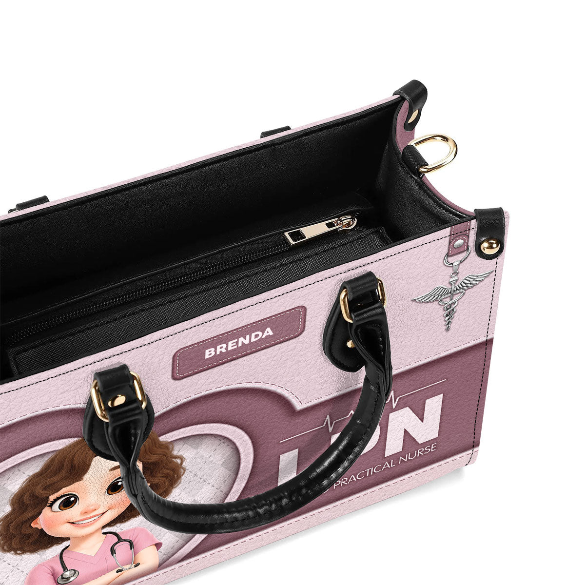 Delightful Nurse Style - Personalized Custom Leather Handbag