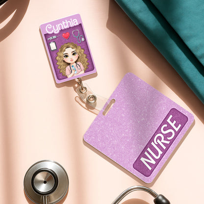 Nurse Figure - Personalized Nurse Badge Reel & Buddy Set