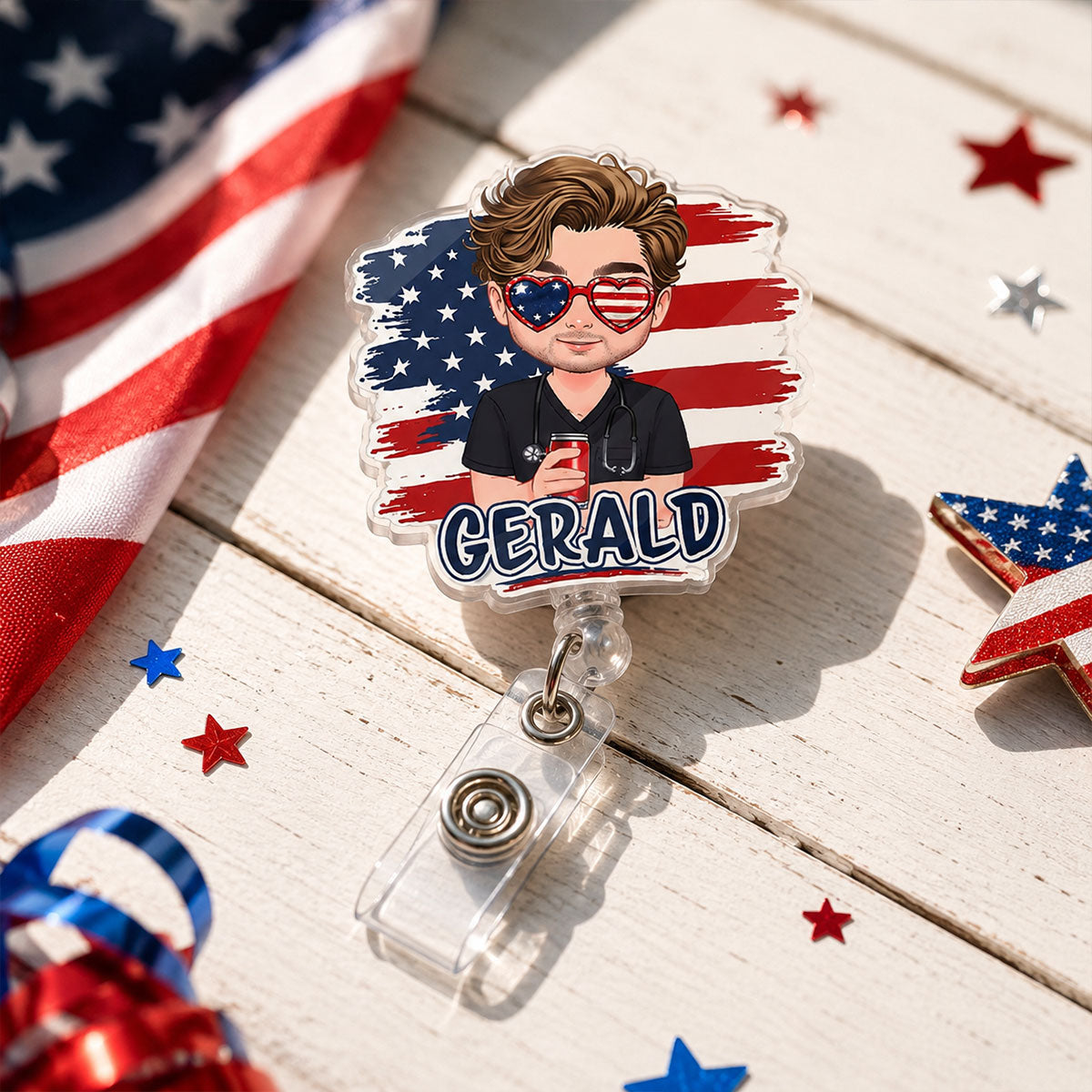 Liberty Nursing Crew - Personalized Nurse Badge Reel