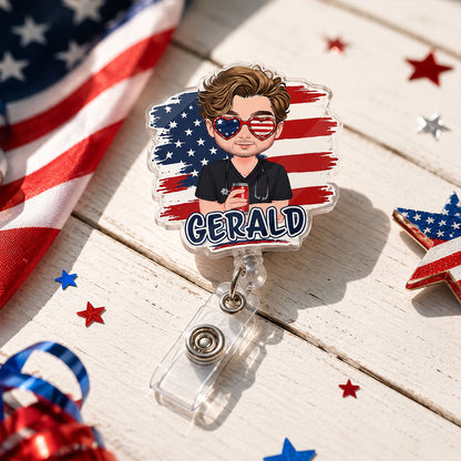 Liberty Nursing Crew - Personalized Nurse Badge Reel