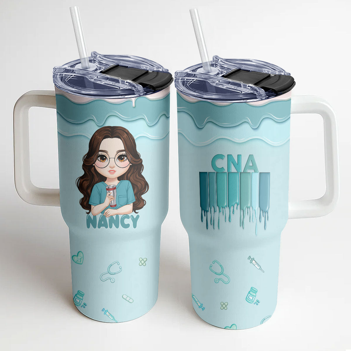 Sweet Nurse Life - Personalized Nurse 40oz Tumbler With Handle