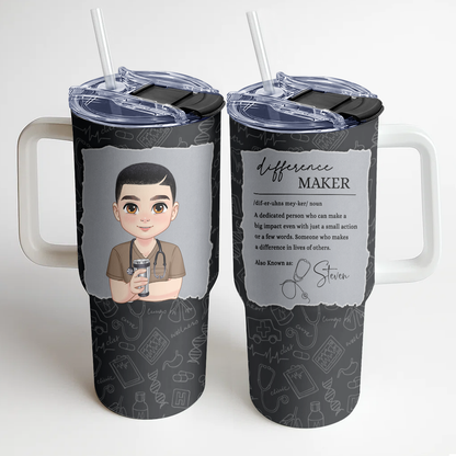 Difference Maker - Personalized Nurse 40oz Tumbler With Handle