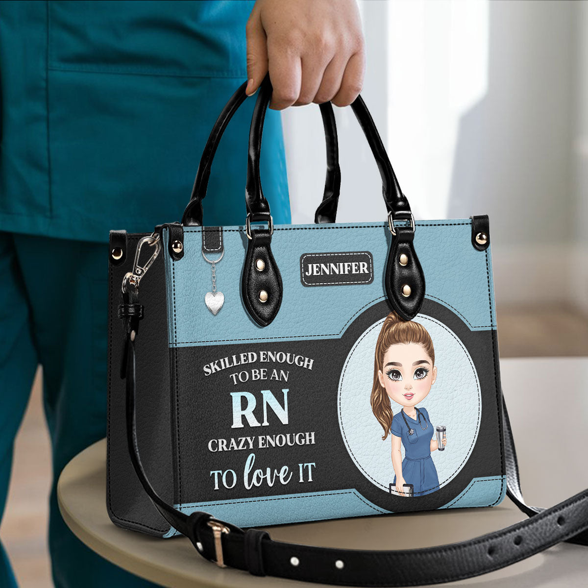 To Be A Nurse - Personalized Custom Leather Handbag