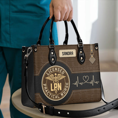 Old School Nurse Style - Personalized Custom Leather Handbag