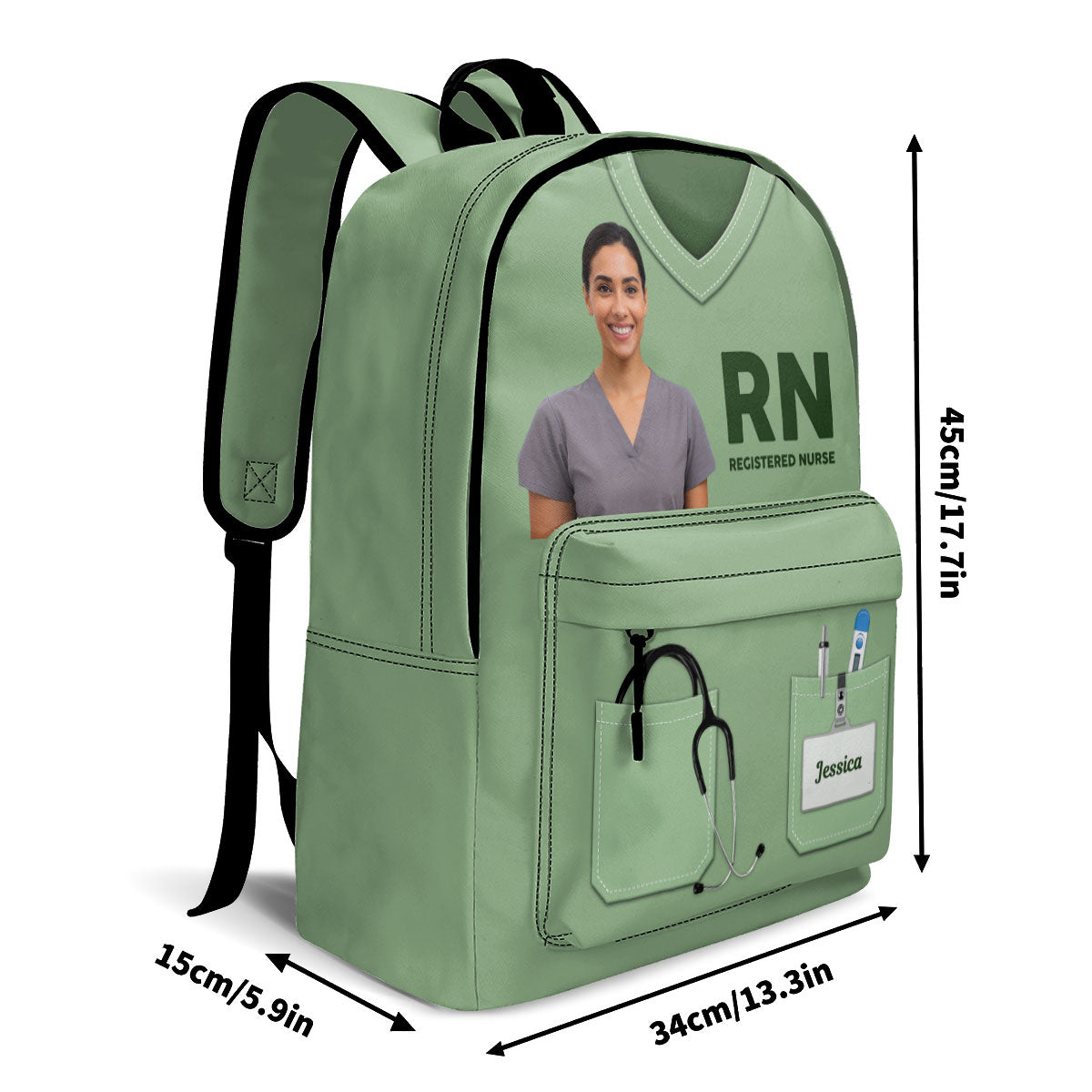 Nurse Scrubs Photo - Personalized Backpack