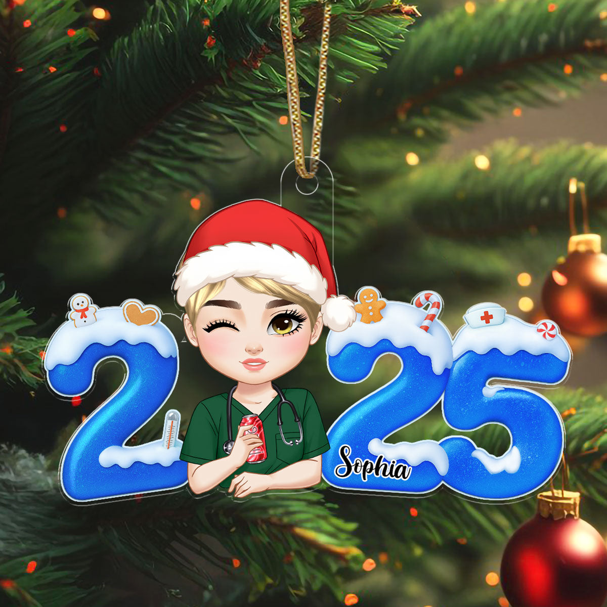 Happy Holiday Nurse - Personalized Nurse Acrylic Ornament