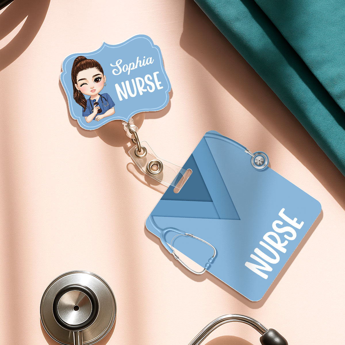 To Be A Nurse - Personalized Nurse Badge Reel & Buddy Set