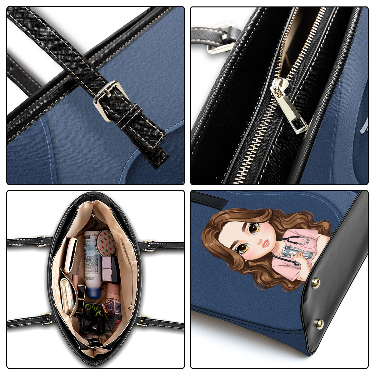 Nurse Timeless Style - Personalized Custom Nurse Leather Tote Bag Deal