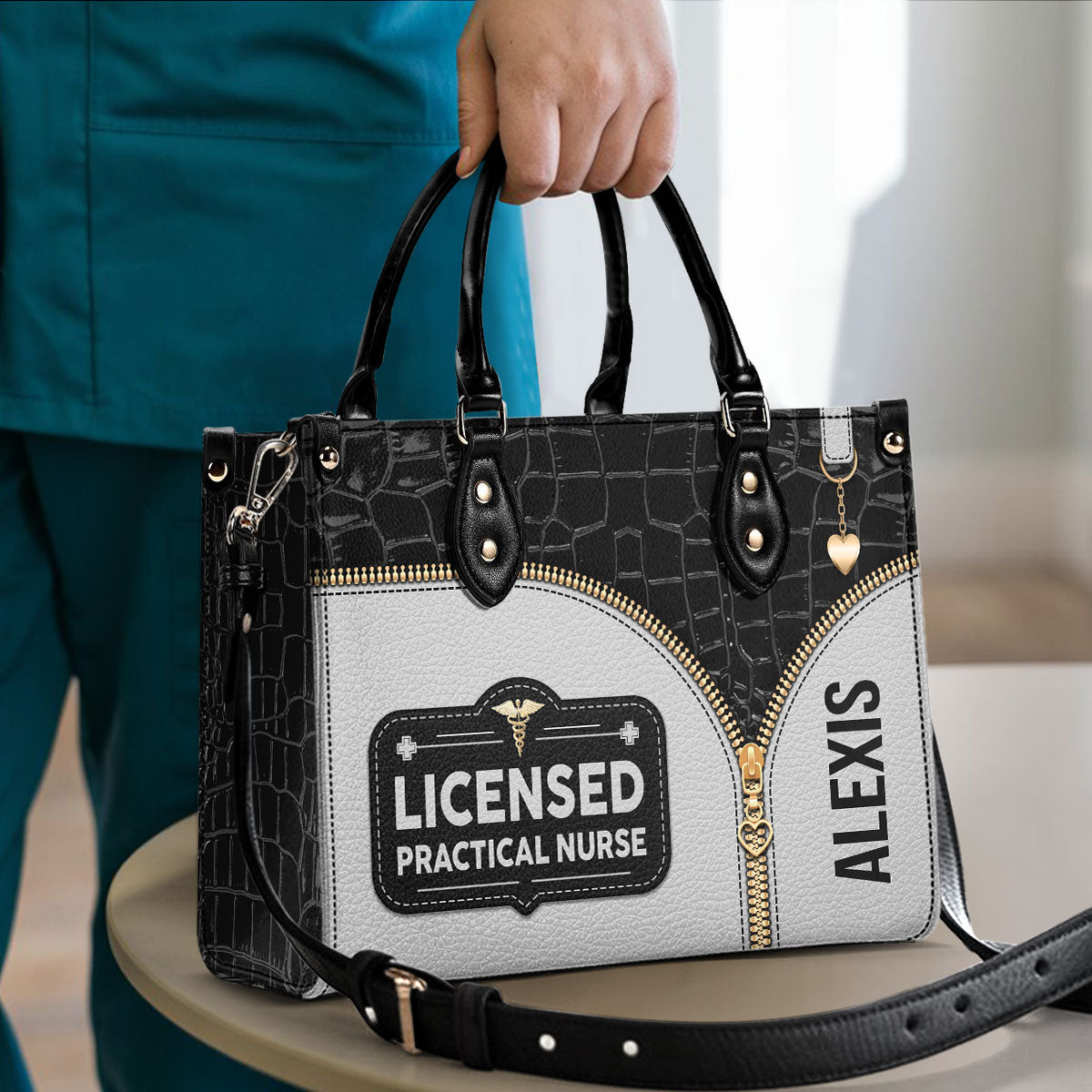 Retro Nurse Style - Personalized Custom Leather Handbag