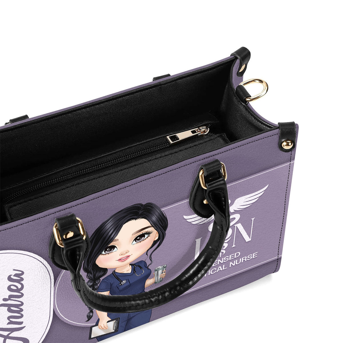 Gracefully Nursing - Personalized Custom Leather Handbag