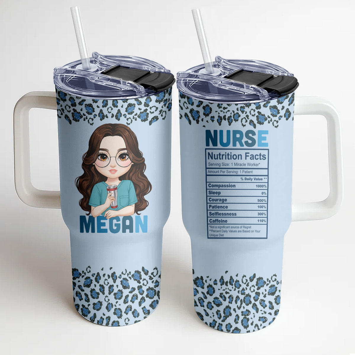 Nurse Colorful Life - Personalized Nurse 40oz Tumbler With Handle