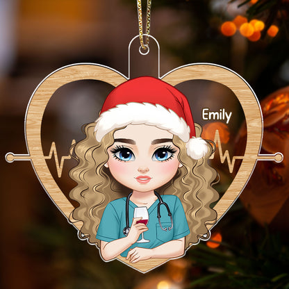 Nurse With Love - Personalized Nurse Acrylic Ornament