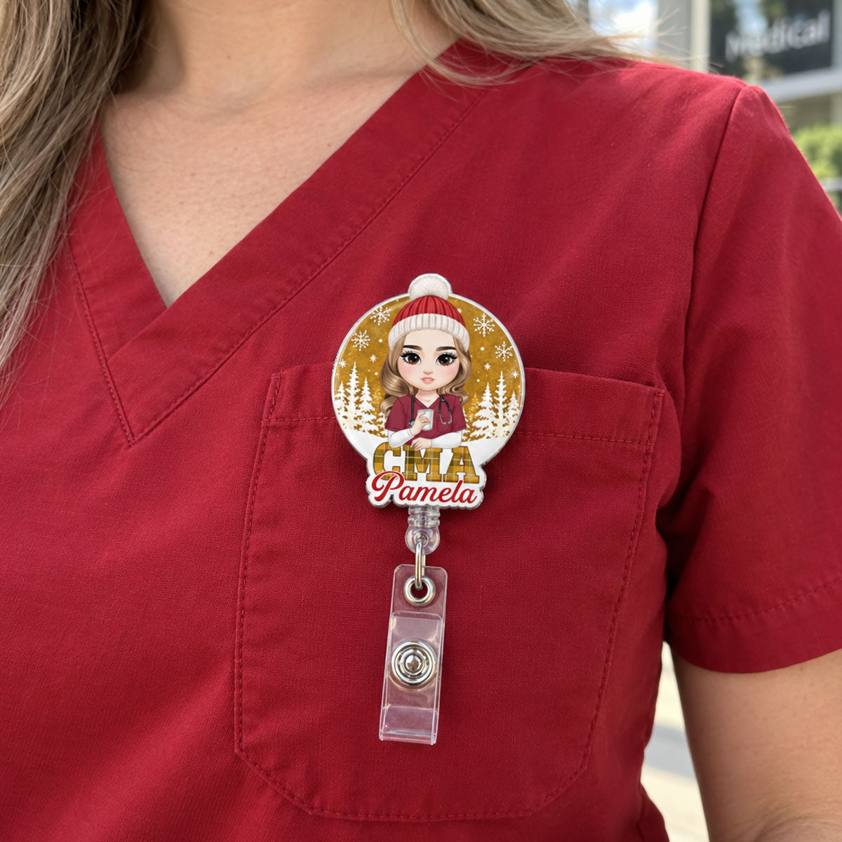 Nurse Era Holiday - Personalized Nurse Badge Reel