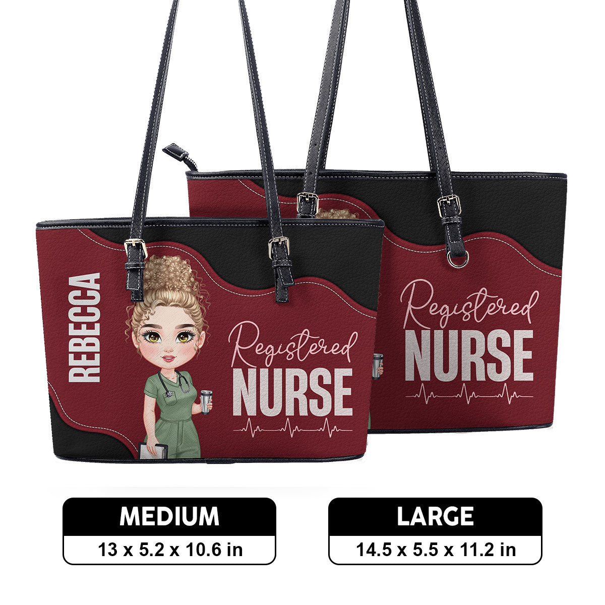 Still Nurse Life - Personalized Custom Nurse Leather Tote Bag