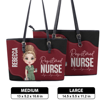 Still Nurse Life - Personalized Custom Nurse Leather Tote Bag