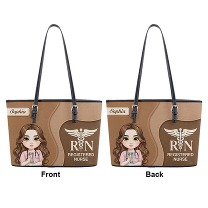 Nurse Timeless Style - Personalized Custom Nurse Leather Tote Bag Deal