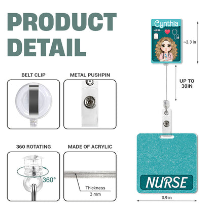 Nurse Figure - Personalized Nurse Badge Reel & Buddy Set