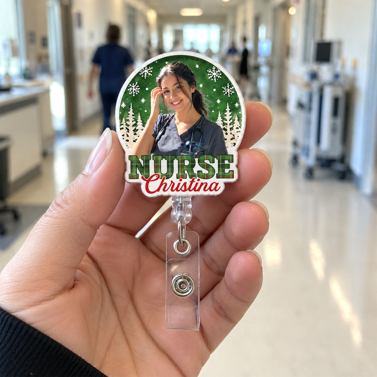 Nurse Era Holiday - Personalized Nurse Badge Reel