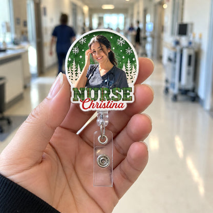 Nurse Era Holiday - Personalized Nurse Badge Reel