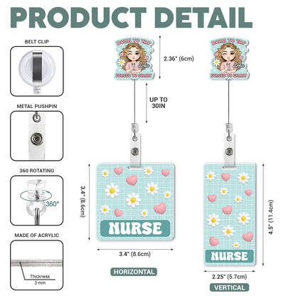Born To Yap - Personalized Nurse Badge Reel & Buddy Set