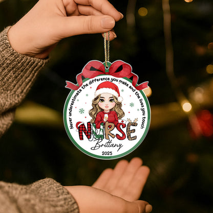 The Difference You Make - Personalized Nurse Acrylic Ornament