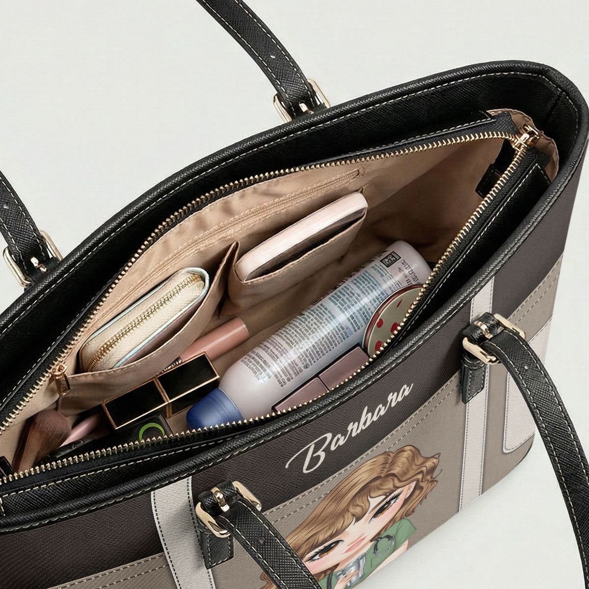 Never Forget The Difference - Personalized 2-Sided Custom Nurse Leather Tote Bag