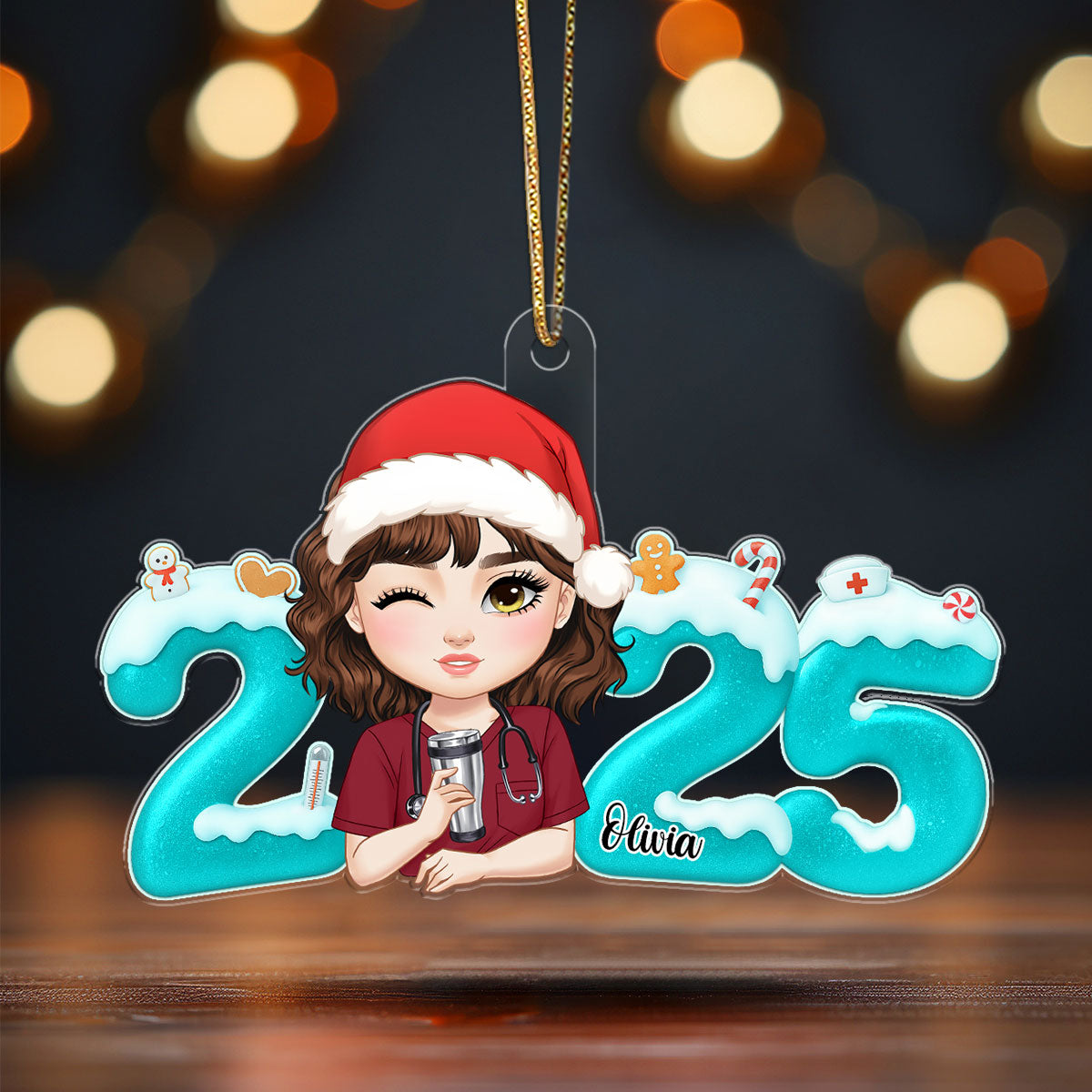 Happy Holiday Nurse - Personalized Nurse Acrylic Ornament