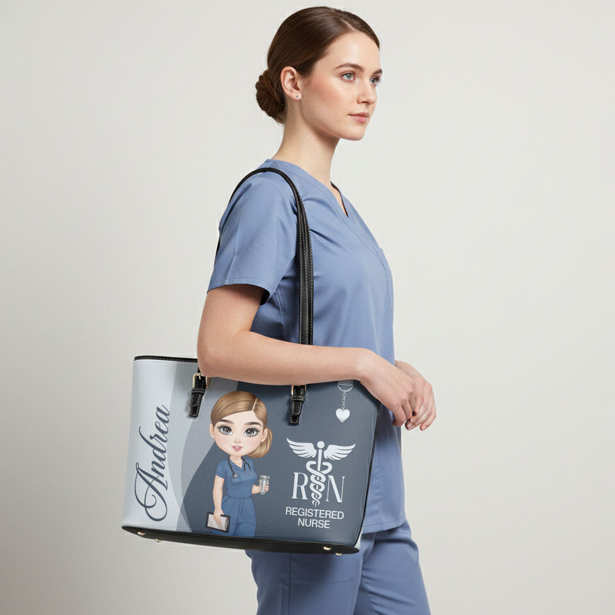 Prestige Nurse Style - Personalized Custom Nurse Leather Tote Bag