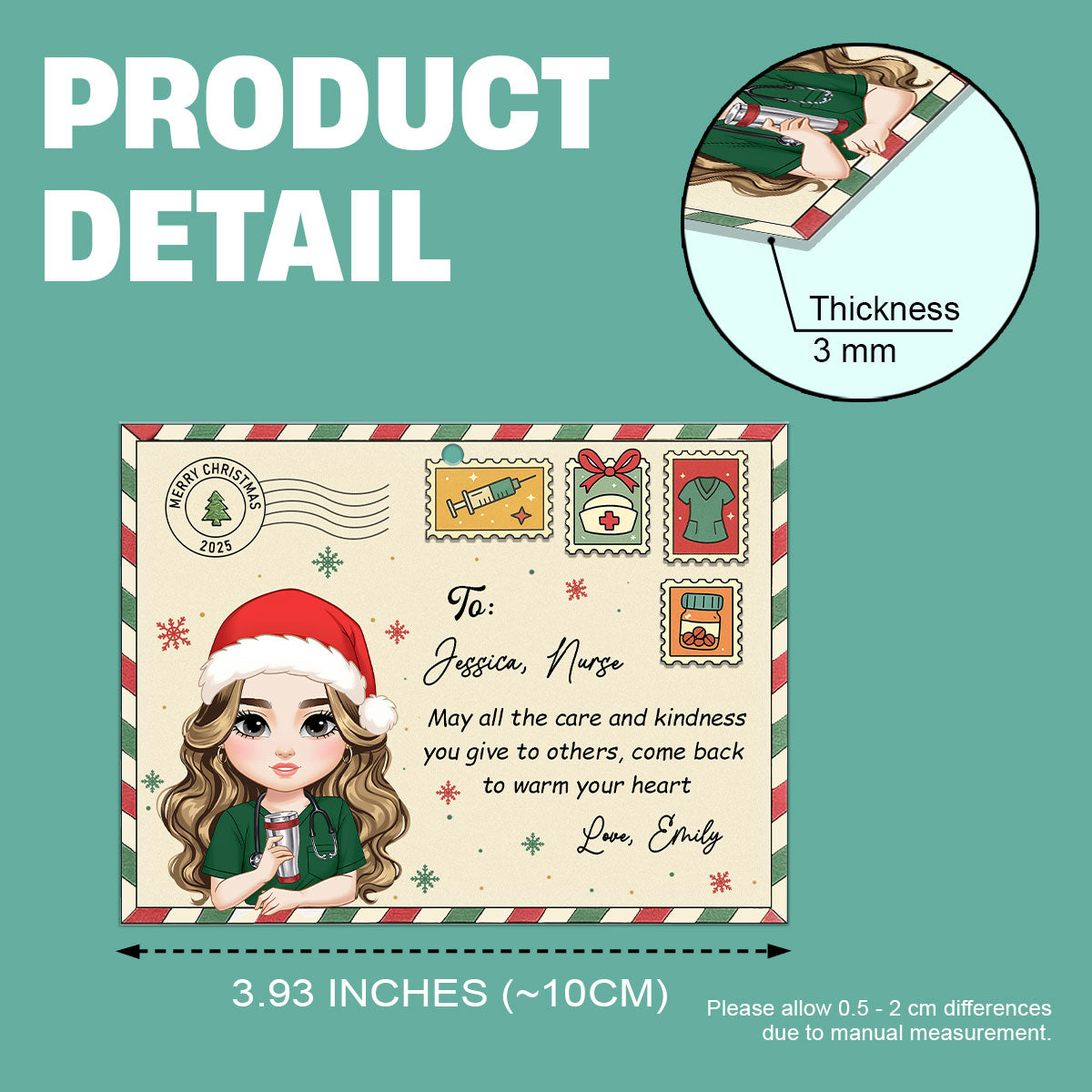 A Letter To Nurses - Personalized Nurse Acrylic Ornament