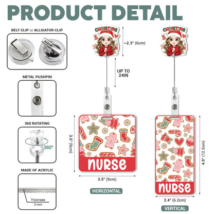 Silent Night - Personalized Nurse Badge Reel & Buddy Set