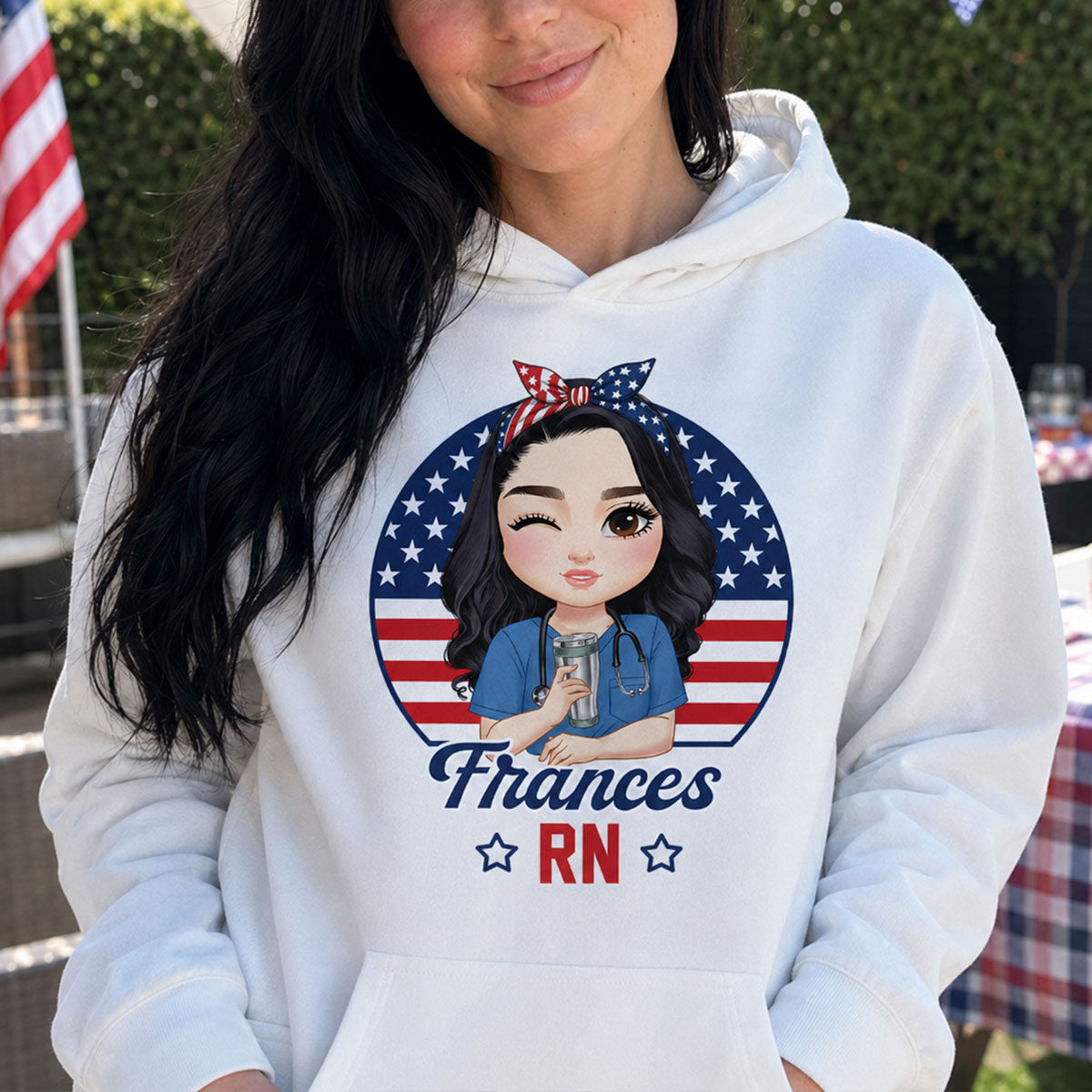 Nurse With Patriotic Spirit - Personalized Custom Nurse T-shirt, Hoodie, Sweatshirt
