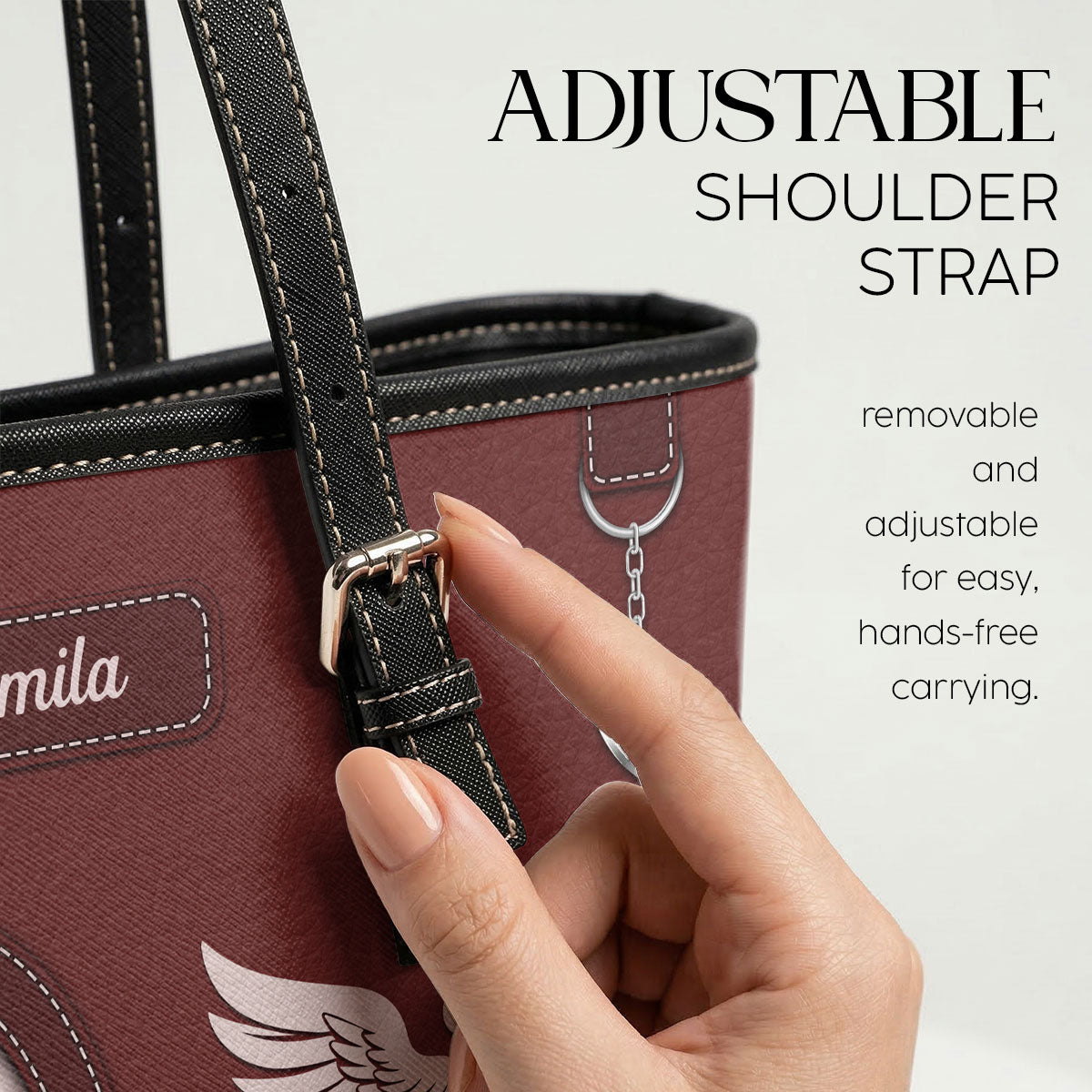 Graceful Nurse Style - Personalized Custom Nurse Leather Tote Bag