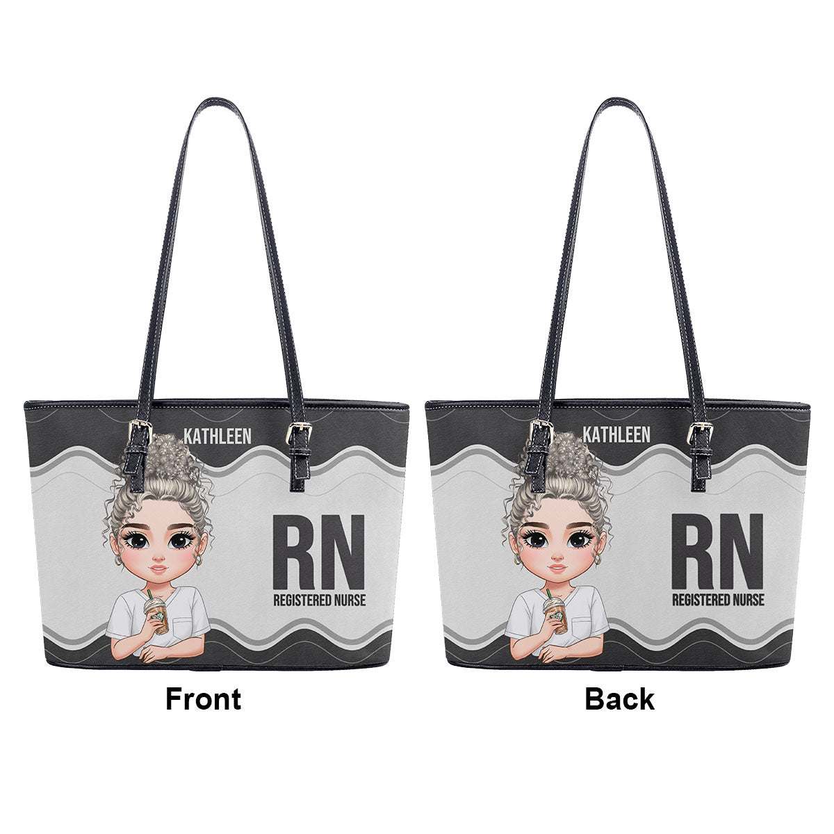 Wonderful Nurse Life - Personalized Custom Nurse Leather Tote Bag