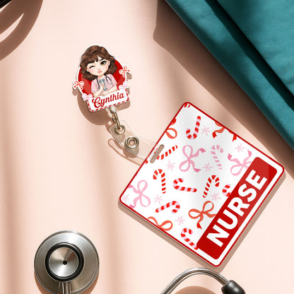 Nurse Holiday - Personalized Nurse Badge Reel & Buddy Set