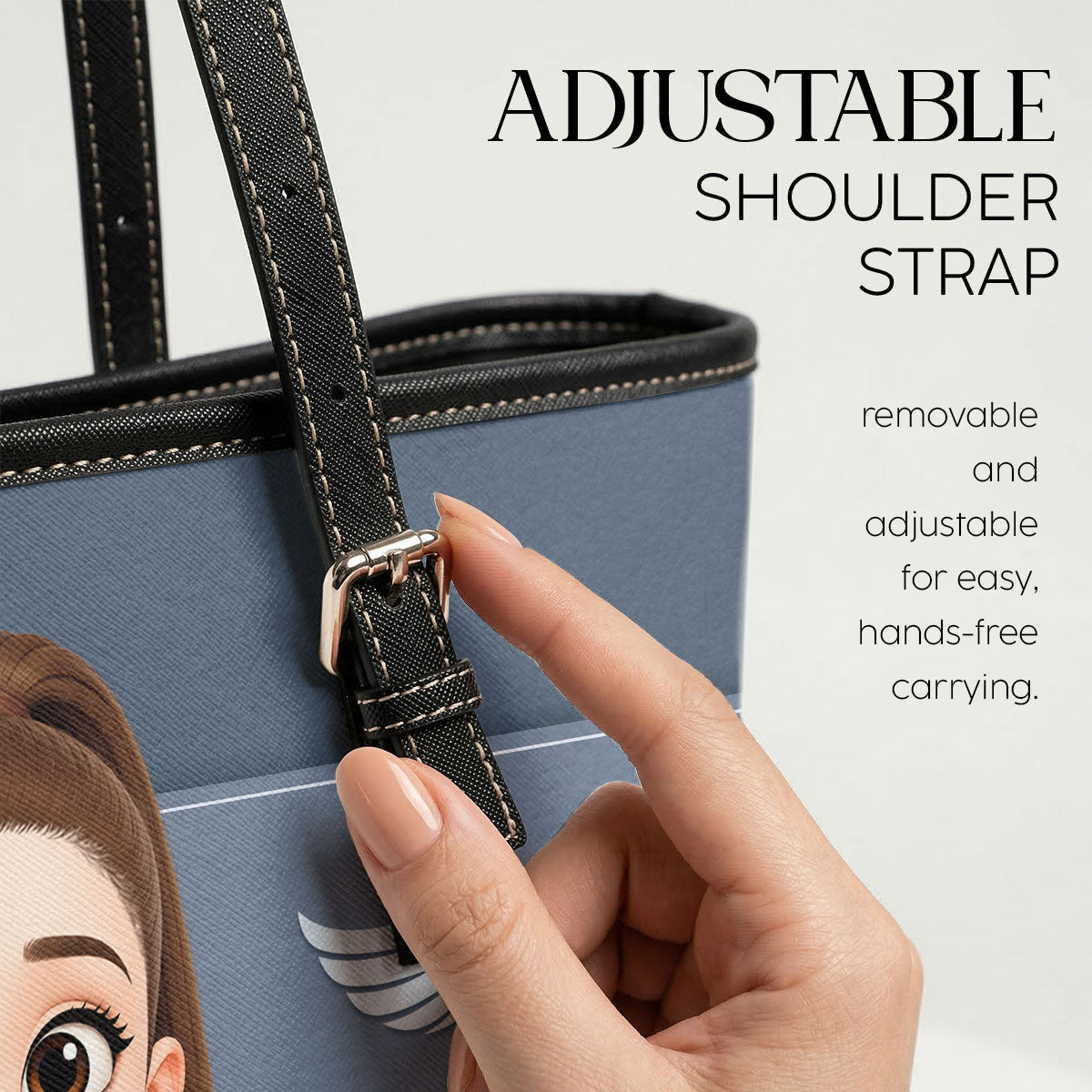 Carefully Dedicated - Personalized Custom Nurse Leather Tote Bag