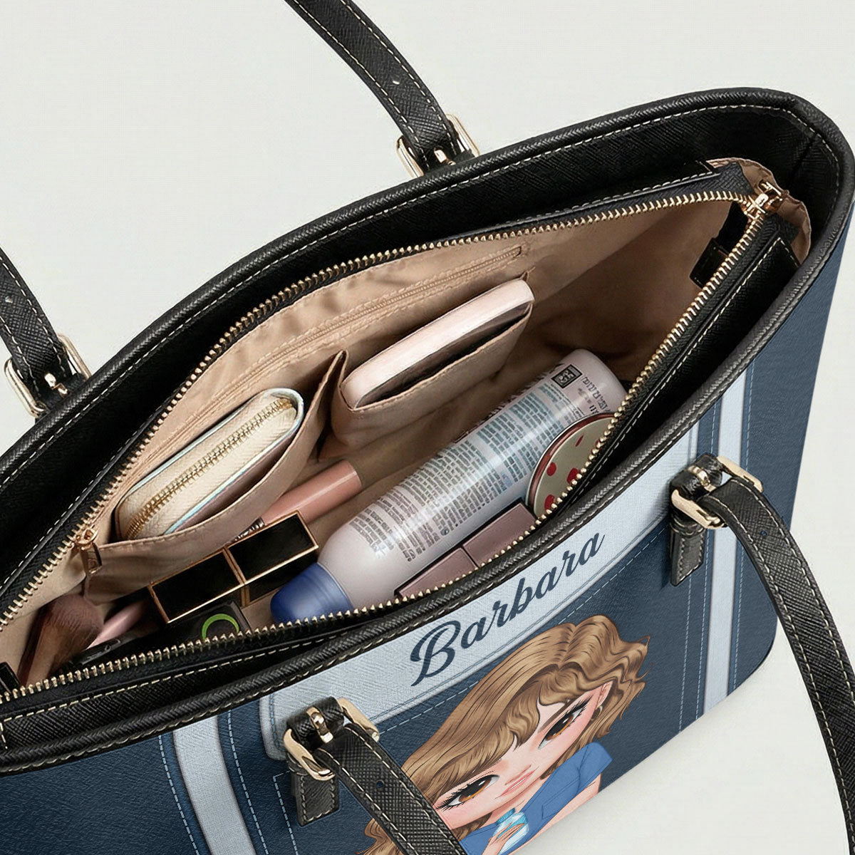 Living That Life - Personalized 2-Sided Custom Nurse Leather Tote Bag