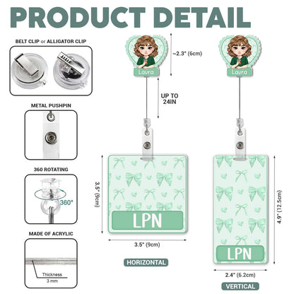 Ribbon Nurse - Personalized Nurse Badge Reel & Buddy Set
