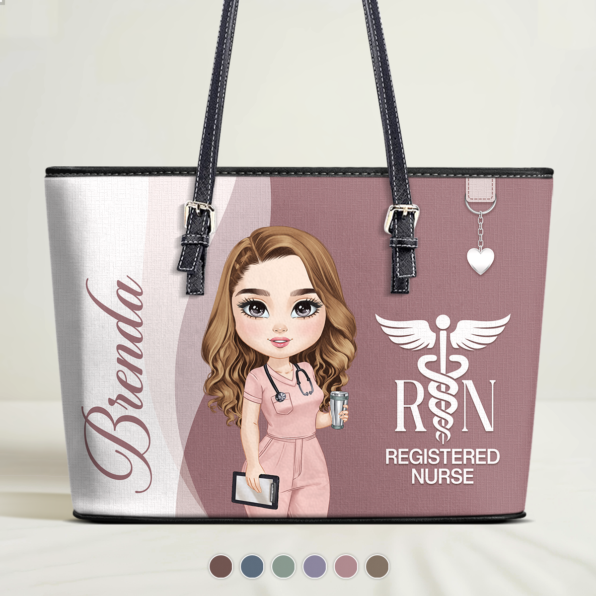 Prestige Nurse Style - Personalized Custom Nurse Leather Tote Bag