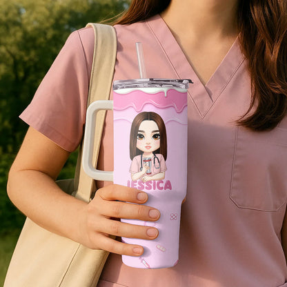 Sweet Nurse Life - Personalized Nurse 40oz Tumbler With Handle
