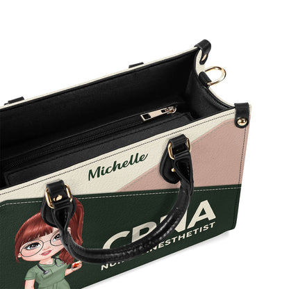 Regular Nurse But Cooler - Personalized Custom Leather Handbag