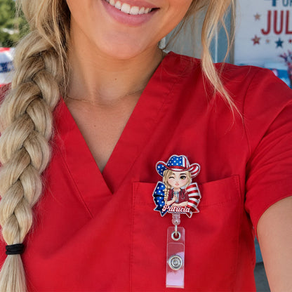 Freedom Nurse - Personalized Nurse Badge Reel