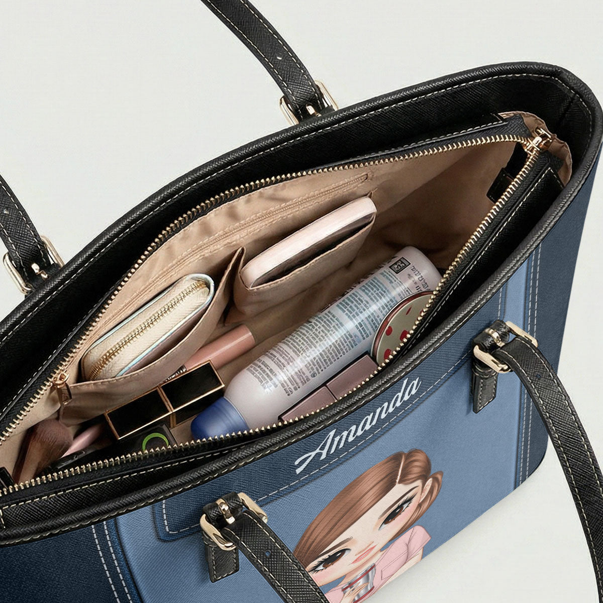 Change The World - Personalized 2-Sided Custom Nurse Leather Tote Bag