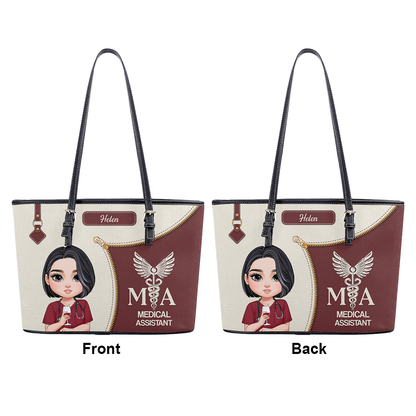 Elevated Nurse Life - Personalized Custom Nurse Leather Tote Bag Deal