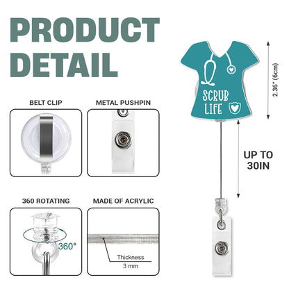 The Scrub - Personalized Nurse Badge Reel