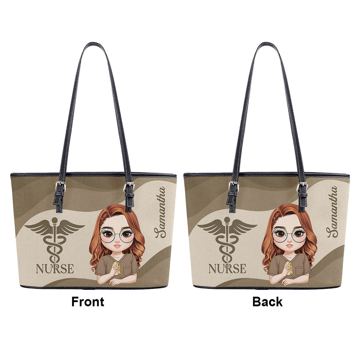 Iconic Nurse Life - Personalized Custom Nurse Leather Tote Bag Deal