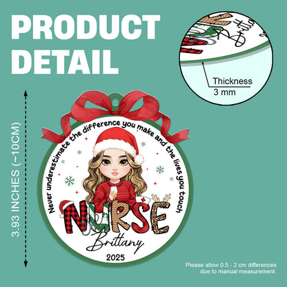 The Difference You Make - Personalized Nurse Acrylic Ornament