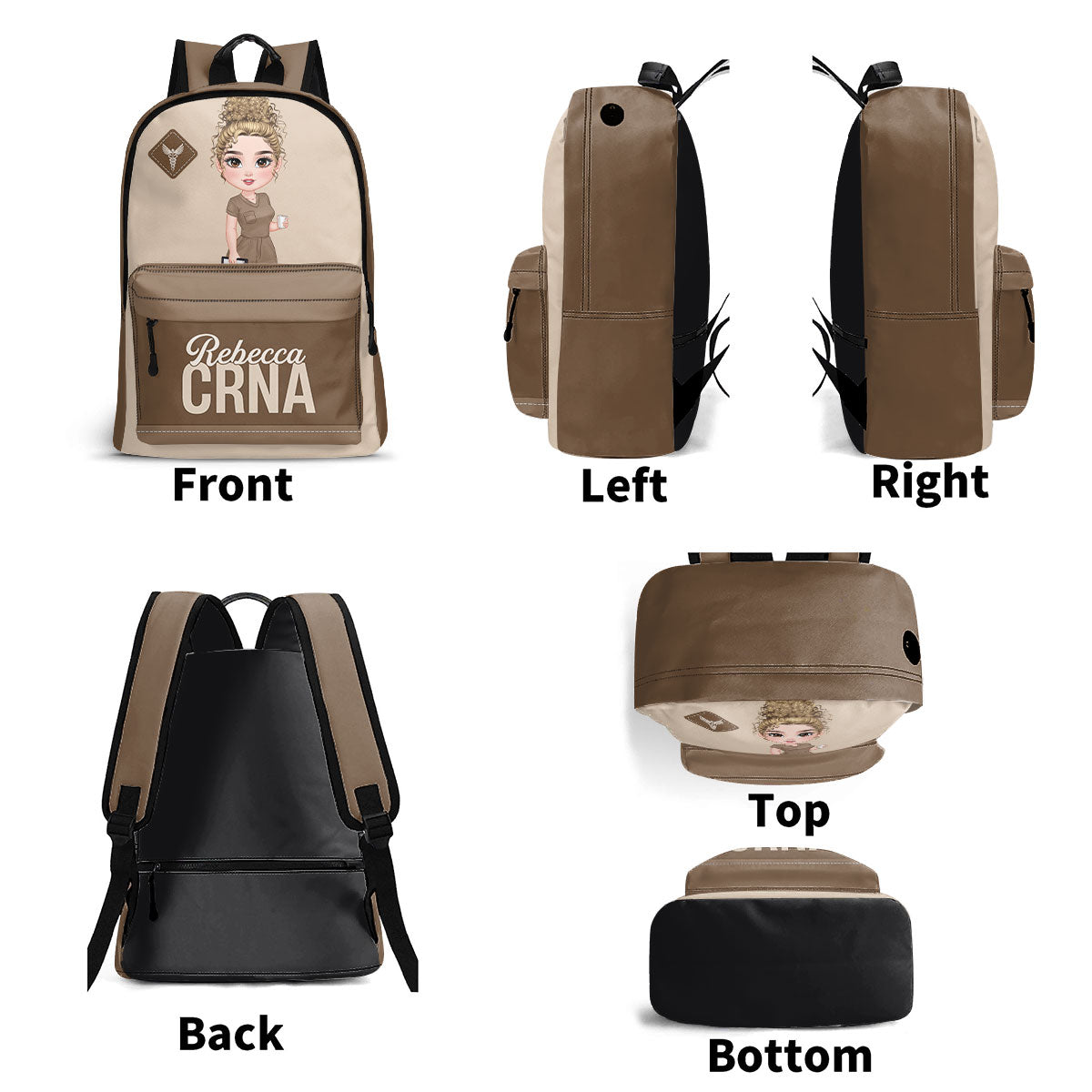 Simple Nurse - Personalized Backpack