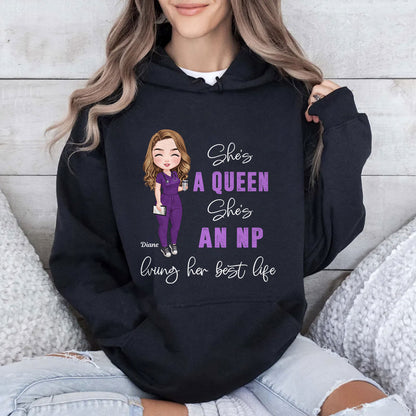 Her Best Life (Dark Ver.) - Personalized Custom Nurse T-shirt, Hoodie, Sweatshirt